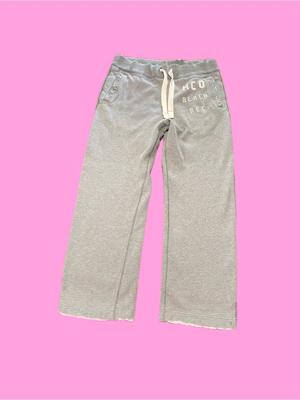 Y2K Hollister women's baggy pants, size M, gray